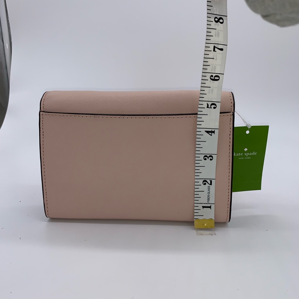 Kate Spade ♠️ Soft Pink Jeweled Crossbody Wallet - Picture 8 of 8